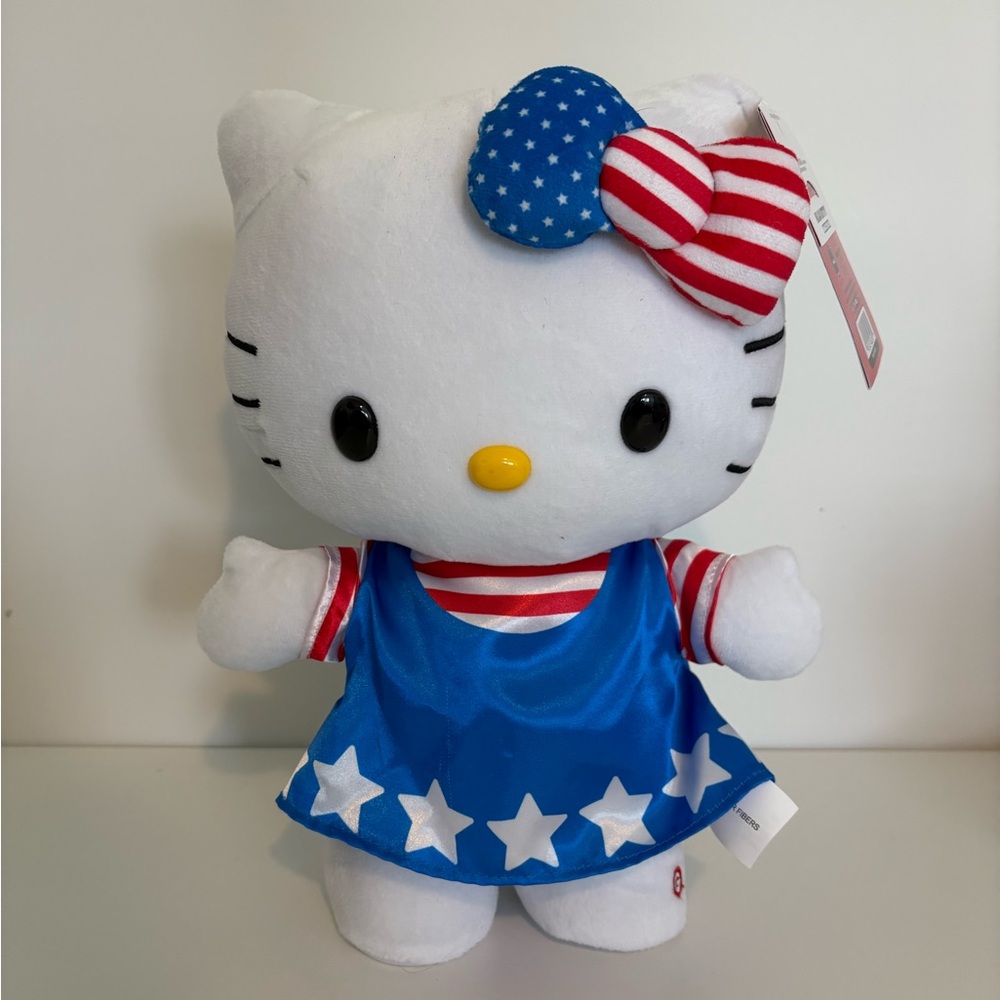 Hello Kitty Plush Patriotic Greeter/Side Stepper NWT